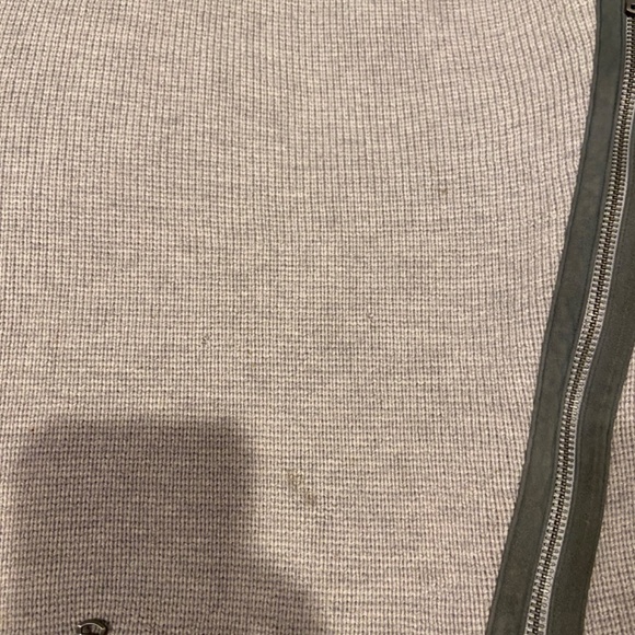 Club Monaco Gray Asymmetric Full-Zip Wool Sweater Jacket – Size Medium - Picture 3 of 13